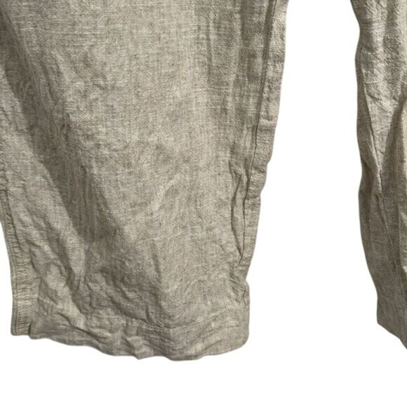 Briggs Womens XXL Beige Linen-Rayon Blend Elastic Waist Pants With Pockets - Picture 7 of 10